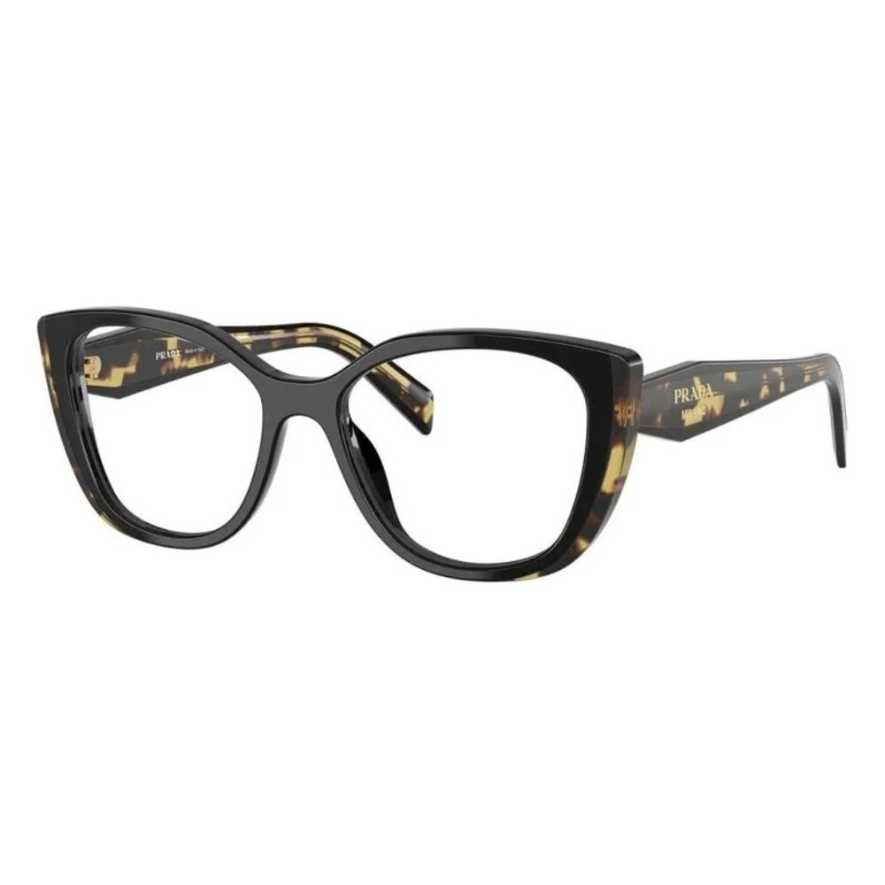 NEW PRADA HAVANA BLACK EYEGLASSES - Picture 1 of 3